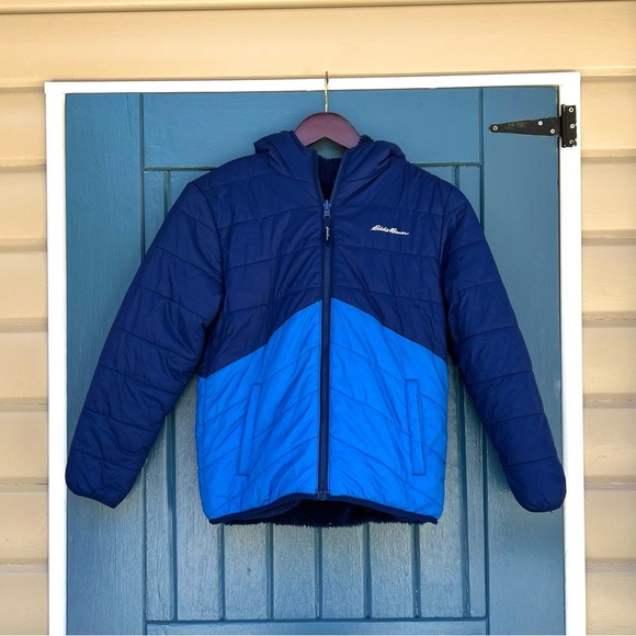 Eddie Bauer Other - Eddie Bauer Reversible Winter Puffer Jacket Boy Size 10/12